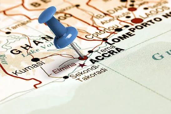 Map of Accra, Ghana
